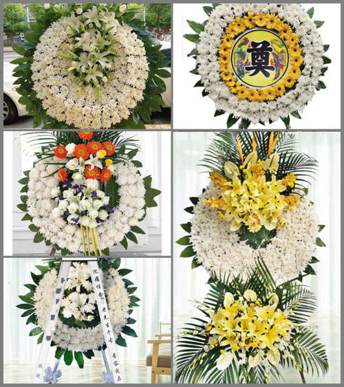四川成都金堂县竹篙镇红观音村花圈速递